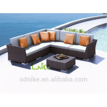 SZ- (27) mobiliário exterior sofá vime / rattan pequeno l em forma de preços sofá
